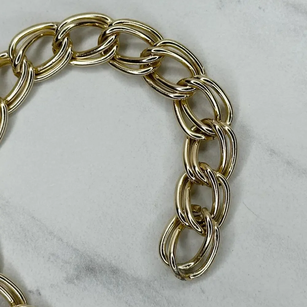 Gold Tone Double Link Chain Belt Small/Medium (S/M) ✨
